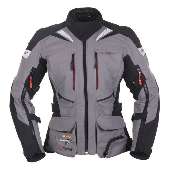 Motocyklowa kurtka tekstylna damska Modeka Panamericana Popielata