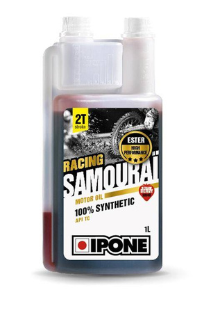 IPONE SAMOURAI RACING 2T OLEJ DO MIESZANKI  SYNTETYK 1L ESTER TRUSKAWKA (CENA PROMOCYJNA)