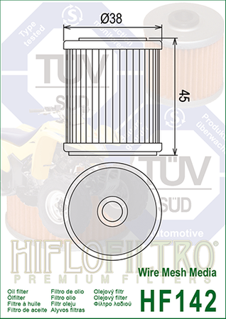 HIFLO FILTR OLEJU HF142