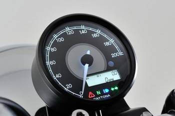 Daytona Prędkościomierz VELONA 80 200 KM/H MPH, Białe światło LED, Czarny 87790
