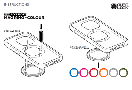 Zielony pierścień Quad Lock® MAG