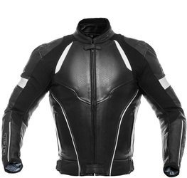 KURTKA SKÓRZANA TRP BULLET BLACK WHITE