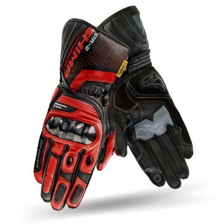 RĘKAWICE SKÓRZANE SHIMA STR-2 BLACK RED
