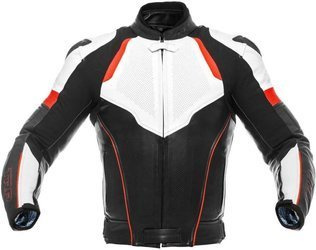 KURTKA SKÓRZANA TRP BULLET BLACK WHITE RED