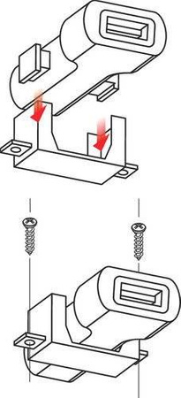 LAMPA 38833 Ładowarka USB, 12/24 V z mocowaniem i uniwersalną wtyczką - Szybkie ładowanie - 2400 mA - 12/24 V