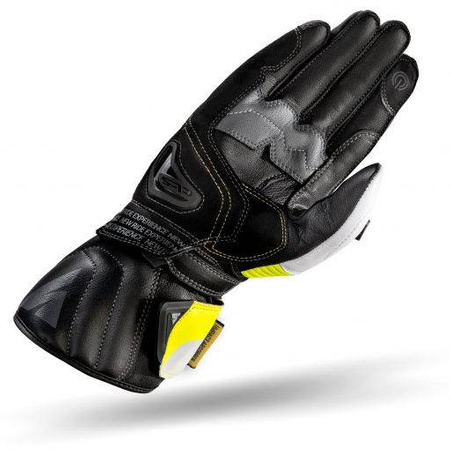 RĘKAWICE SKÓRZANE SHIMA STR-2 BLACK WHITE FLUO