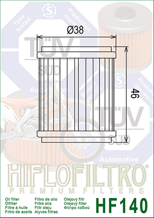 HIFLO FILTR OLEJU HF140