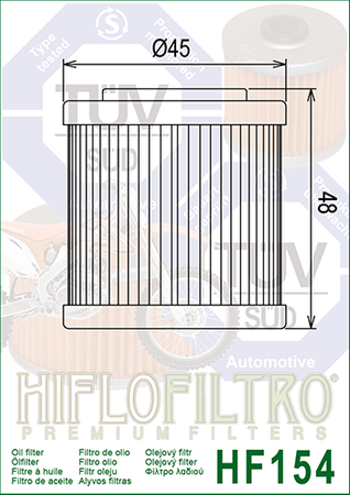 HIFLO FILTR OLEJU HF154