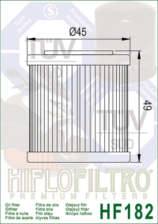 HIFLO FILTR OLEJU HF182