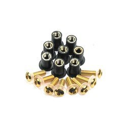 OXFORD ŚRUBY DO OWIEWEK Z GUMKAMI 8SZT ZŁOTE