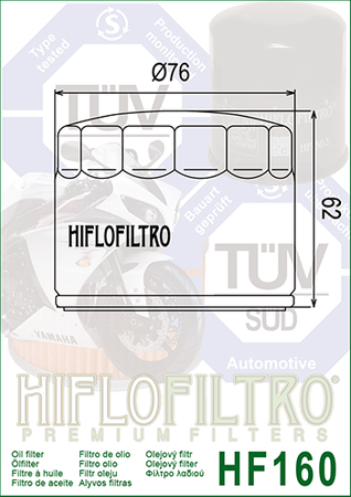 HIFLO FILTR OLEJU HF160