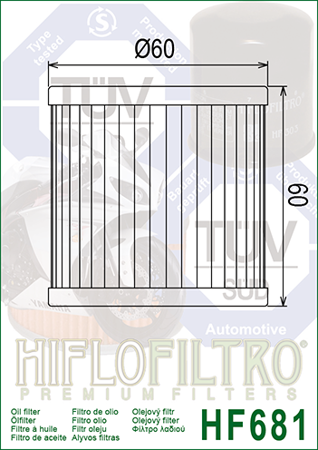 HIFLO FILTR OLEJU HF681