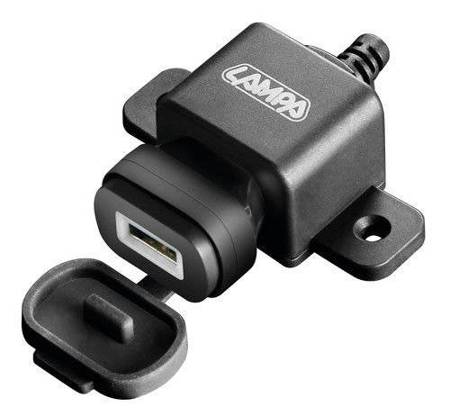 LAMPA 38833 Ładowarka USB, 12/24 V z mocowaniem i uniwersalną wtyczką - Szybkie ładowanie - 2400 mA - 12/24 V